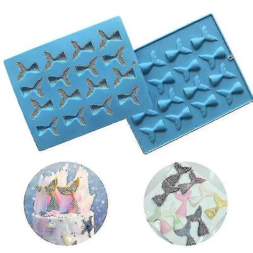 Mermaid Tail Silicone Cake Mold Jelly Chocolate Baking Mould Ice Mold Wax Melts