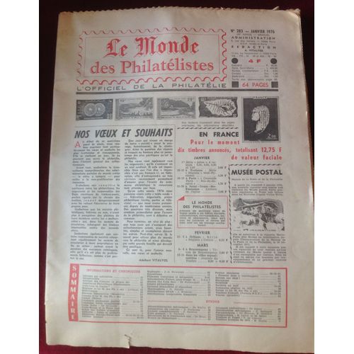 Le Monde Des Philatélistes 283 