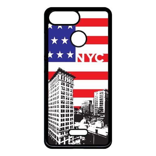 Coque Pour Smartphone - New York City - Compatible Avec Xiaomi Redmi 6 - Plastique - Bord Noir