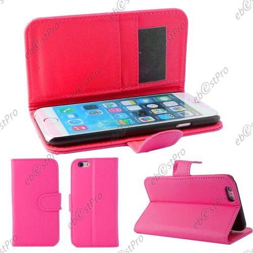 Ebeststar ® Pour Apple Iphone 6 Écran 4.7" - Film + Housse Coque Etui Portefeuille Folio Book Livre Simili Cuir , Couleur Rose
