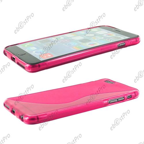 Ebeststar ® Pour Apple Iphone 6 Plus Écran 5,5" Etui Housse Coque S-Line Silicone Protection En Gel + Film Protecteur D'écran, Couleur Rose