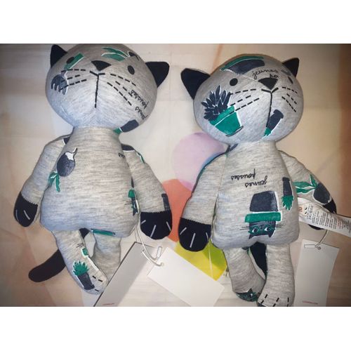 Doudou Chat Catimini Jardinier Lot De Deux Doudous Chats Jouets Bebe