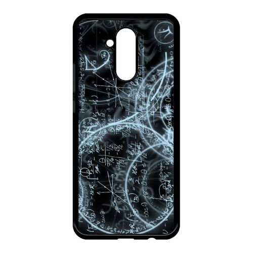 Coque Pour Smartphone - Calcul Ardoise Maths - Compatible Avec Huawei Mate 20 Lite - Plastique - Bord Noir