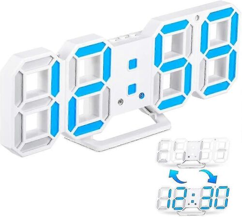 Horloge murale Alarme numérique Digital Wall Led Numéro Heure Réveil