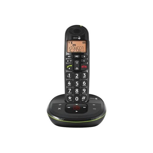 DORO PhoneEasy 105wr - Téléphone sans fil - système de répondeur avec ID d'appelant - DECT\GAP - noir