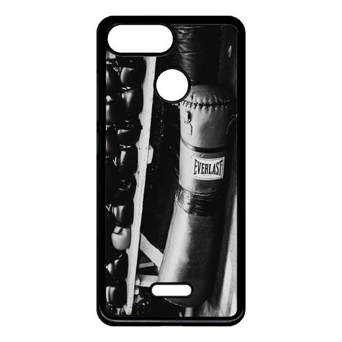 Coque Pour Smartphone - Sac De Boxe Black And White - Compatible Avec Xiaomi Redmi 6 - Plastique - Bord Noir