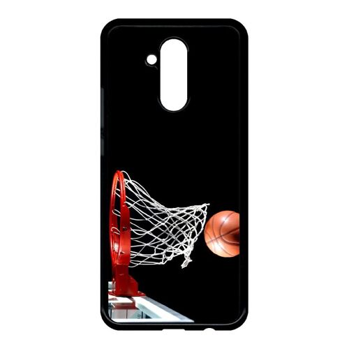 Coque Pour Smartphone - Basket Ball Dark - Compatible Avec Huawei Mate 20 Lite - Plastique - Bord Noir