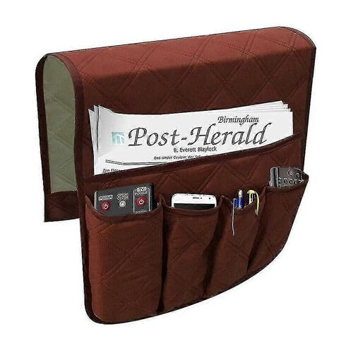 Accoudoir canapé sac de rangement suspendu (marron)
