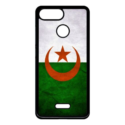 Coque Pour Smartphone - Drapeau Algérie - Compatible Avec Xiaomi Redmi 6 - Plastique - Bord Noir