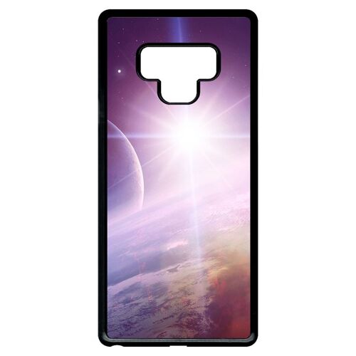 Coque pour galaxy note9 - espace terre - noir