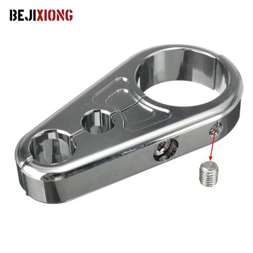 Guidon De Cadre De Moto Chromé, Câble D'embrayage, Pince De Ligne De Frein, Clips De Partenaires Pour Guidons Harley, 1 \