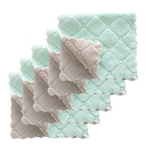 Serviette De Cuisine En Microfibre,, Molleton De Corail Épais, Serviette À Vaisselle Absorbante, Antiadhésive, Chiffon De Nettoyage À L'huile, Outils De Nettoyage Ménager