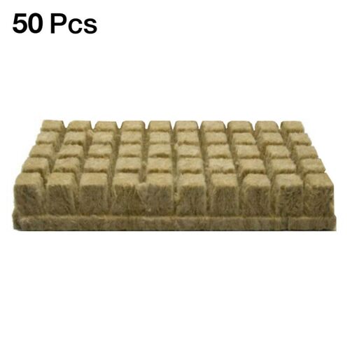 Bloc De Feuille De Laine De Roche, 25x25x40mm, 50 Pièces, Propagation, Clonage, Graines, Prise En Forme De V, Substrat Hydroponique