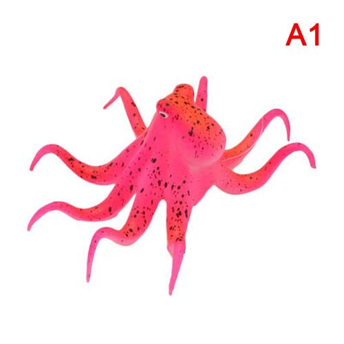 Pieuvre Artificielle Fluorescente 1 Pièce, Ornement D'aquarium À Ventouse, Décor D'aquarium