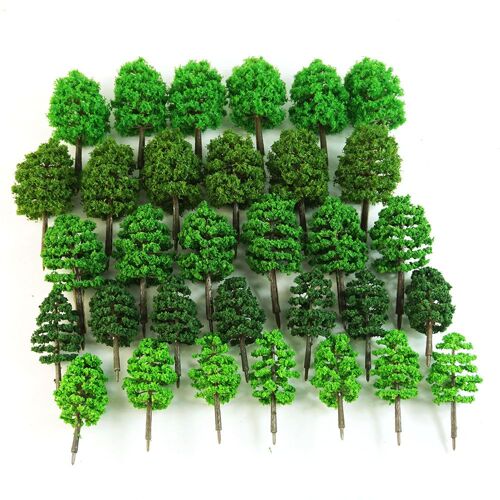 Mini Arbre Vert De Différentes Tailles, 30 Pièces, Modèles Mixtes, Bricolage, Paysage