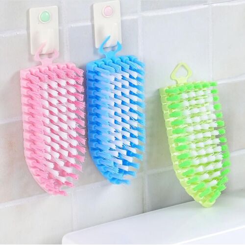 Outil de nettoyage de salle de bainn à domicile | Brosse de toilette en plastique, brosse à vêtements et à sol Flexible
