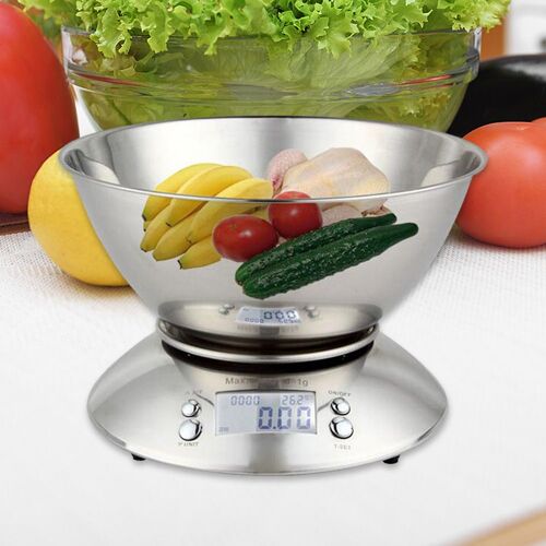 Balance De Cuisine Électronique Nummérique En Acier Inoxydable, Outil Multifonction De Mesure De L'équilibre Des Aliments De Haute Précision Pour La Cuisine