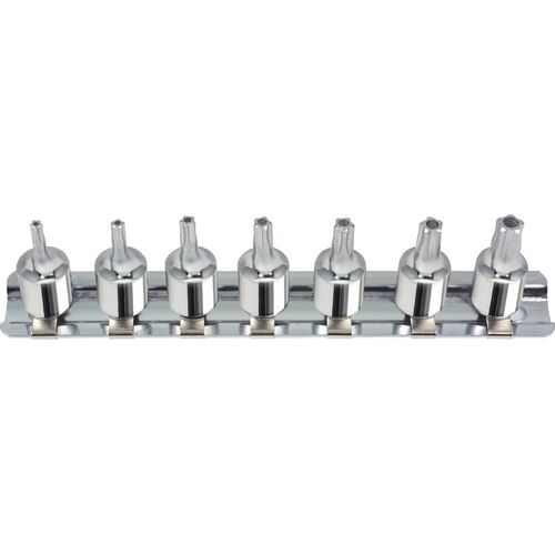 KS TOOLS 1/4 CHROMEplus Bit-Stecknuss-Satz Fünfstern Bohrung, 7-tlg.TS10-TS40 (918.1545)