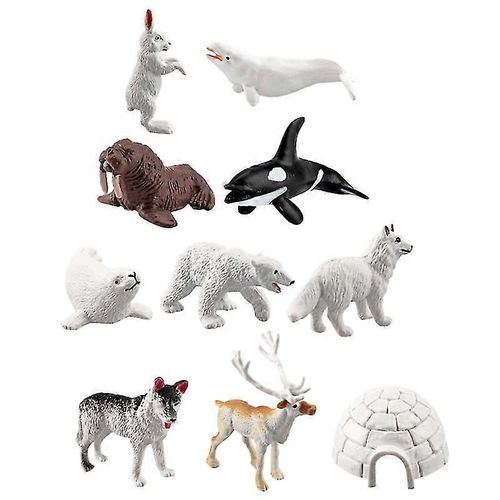 10pcs Pôle Nord Jouets Animaux Arctiques Figurines Jouets Animaux Pour Enfants