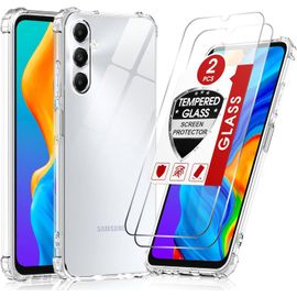 COQUE SAMSUNG GALAXY A05S ET 2 VERRE TREMPÉ VITRE DE PROTECTION ÉCRAN GLASS GHL TECH