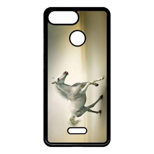Coque Xiaomi Redmi 6 - Cheval Blanc En Course - Noir
