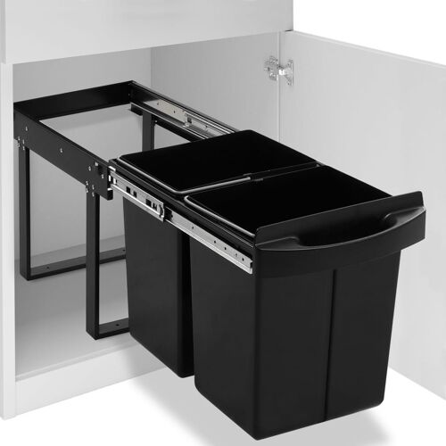 Poubelle De Cuisine Avec Tiroir-Pull-Out Sous-Évier Gestion Des Déchets Soft-Close 48 L