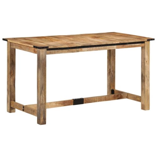 Vidaxl Table À Manger 140x70x75 Cm Bois De Manguier Massif
