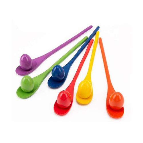 6 Oeufs Jouets Et 6 Cuillères Jouets Jeu Sens De L #39;Équilibre Pour Enfants Jouets Jeux D #39;Équipe En Plein Air Ga Interactif
