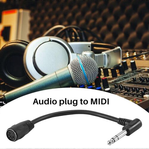 CÂBLE MIDI, câble d'extension audio stéréo mâle femelle à 5 broches Din vers 6,35 mm (1/4 pouce)