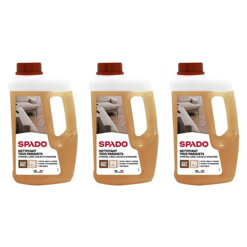 Spado Lot de 3 Flacons 1 l Nettoyant tous parquets