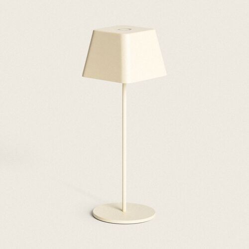 Lampe À Poser Led Extérieure Portative Aluminium 1,2 W Avec Batterie Rechargeable Willy Beige
