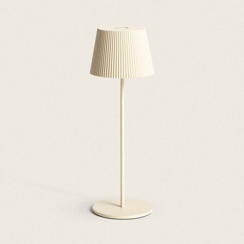 Lampe À Poser Led Extérieure Portative Aluminium 1,2 W Avec Batterie Rechargeable Willox Beige