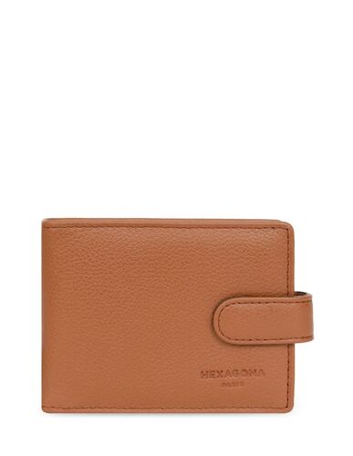 Porte cartes Hexagona en cuir Ref 47643 Tan 10*8*2