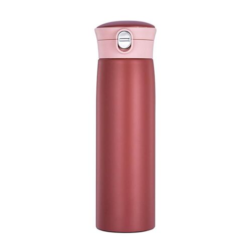 450ml Bouteille D'eau Thermique Flasque Anti-fuite Mini Bouteille D'eau Pour Enfants, Tumbler Avec Couvercle De Bépin - Couleur rose