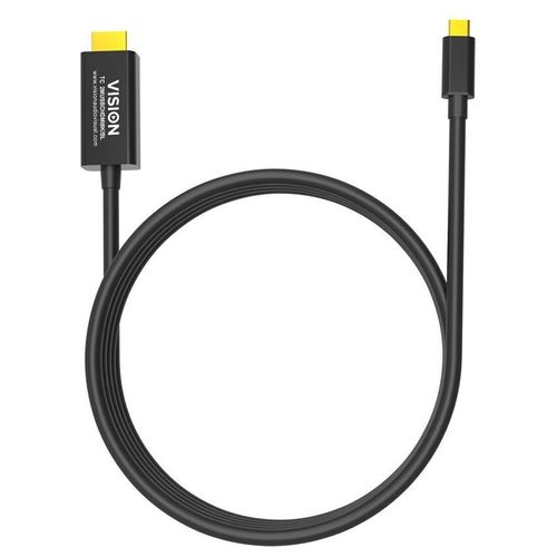 VISION - Câble adaptateur - 24 pin USB-C mâle pour HDMI mâle - 2 m - noir - support pour 8K UHD (7680 x 4320)