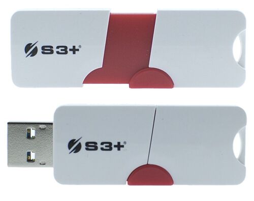 S3Plus Technologies Space + E1 lecteur USB flash 64 Go USB Type-A 3.2 Gen 1 (3.1 Gen 1) Rouge et Blanc