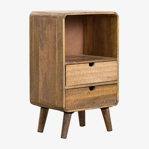 Table De Chevet En Bois De Manguier Yulara Naturel
