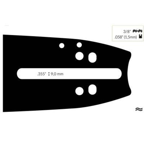 Guide Chaine Tronçonneuse Partner 50cm 3/8 .058 (1,5mm).