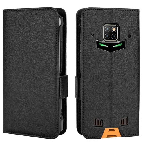 Étui Pour Doogee S88 Pro Boucle Latérale Titulaire De Fentes Pour Cartes Portefeuille Magnétique Cuir Pu - Noir