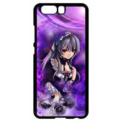 Coque Pour Smartphone - Manga Fille Violet - Compatible Avec Huawei Ascend P10 - Plastique - Bord Noir