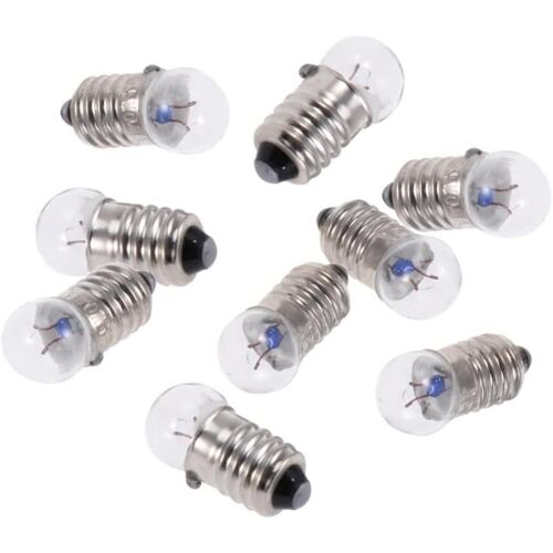 KAL-10 Pièces Ampoule 2.5V 0.3A Lampes De Poche Ampoule Led Lumière Veilleuse Lampe De Poche Petite Ampoule À Perle Électrique Diamant Support Perles De Lampe Bougie E10