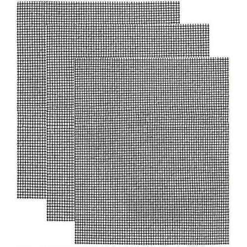 Tapis de grillage, maille de barbecue antiadhésive Durable Maille de grillade résistante à la chaleur Facile à nettoyer pour griller de la viande, des légumes, des fruits de mer (3 pièces40 * 30)