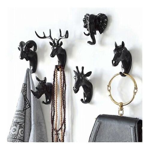 Crochet décoratif Creative Animal Head Coat and Hat Hook Wall Hook Wholesale Resin Deer Head Wall Decoration Wall Hook