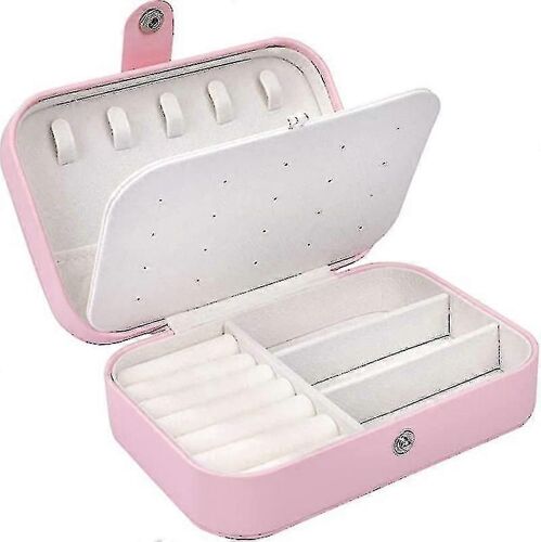 Boîte De Rangement De Bijoux Simple Dames Boîte De Rangement De Bijoux 16x11.5x5cm (Rose)
