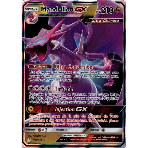 Carte Francaise Mandrillon Gx 160/236 Série Harmonie Des Esprits Pokemon