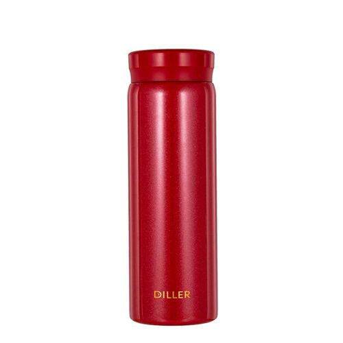 280ml Bouteille D'eau Isolée Sous Vide Tasse À Double Paroi Réutilisable Sans Bpa Métal En Acier Inoxydable Double Mur Isolation Flasque Thermos Anti-fuite - Rouge