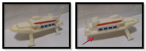 Kinder Les Bateaux Aéroglisseurs - K91-122 : Bateau Aéroglisseur Blanc Avec Antenne - 1990