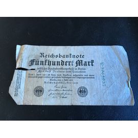 Billet 500 Mark Allemagne 1922