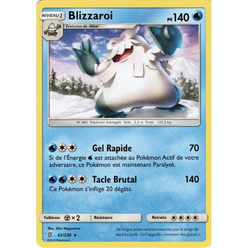 Carte Francaise Blizzaroi 42/236 Série Harmonie Des Esprits Pokemon