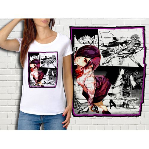 T-Shirt Blanc Femme Manga Tokyo Ghoul 332